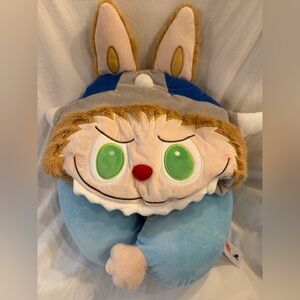 Popland exclusive Labubu hooded travel neck pillow